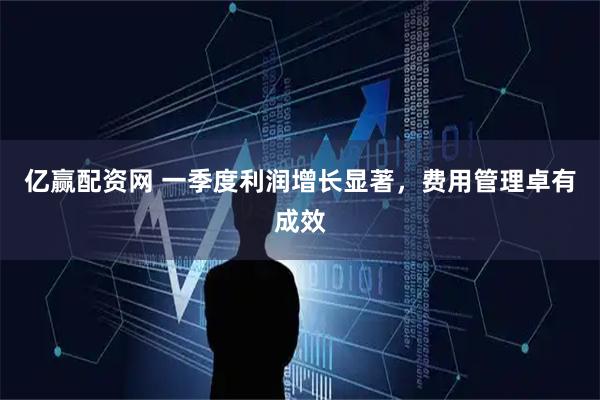 亿赢配资网 一季度利润增长显著，费用管理卓有成效