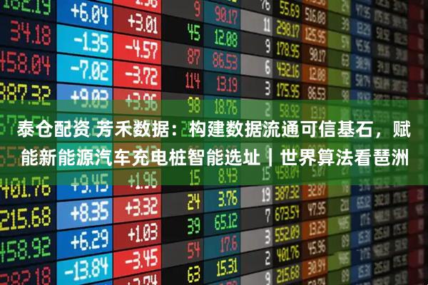泰仓配资 芳禾数据：构建数据流通可信基石，赋能新能源汽车充电桩智能选址｜世界算法看琶洲